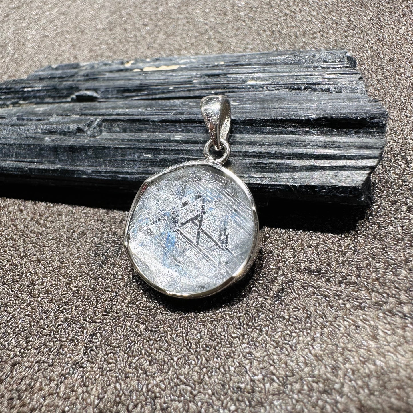 Meteorite Silver Star of David Pendant 天鐵銀色大衞星吊墜 | 吊墜 pendant | 正面圖 front view
