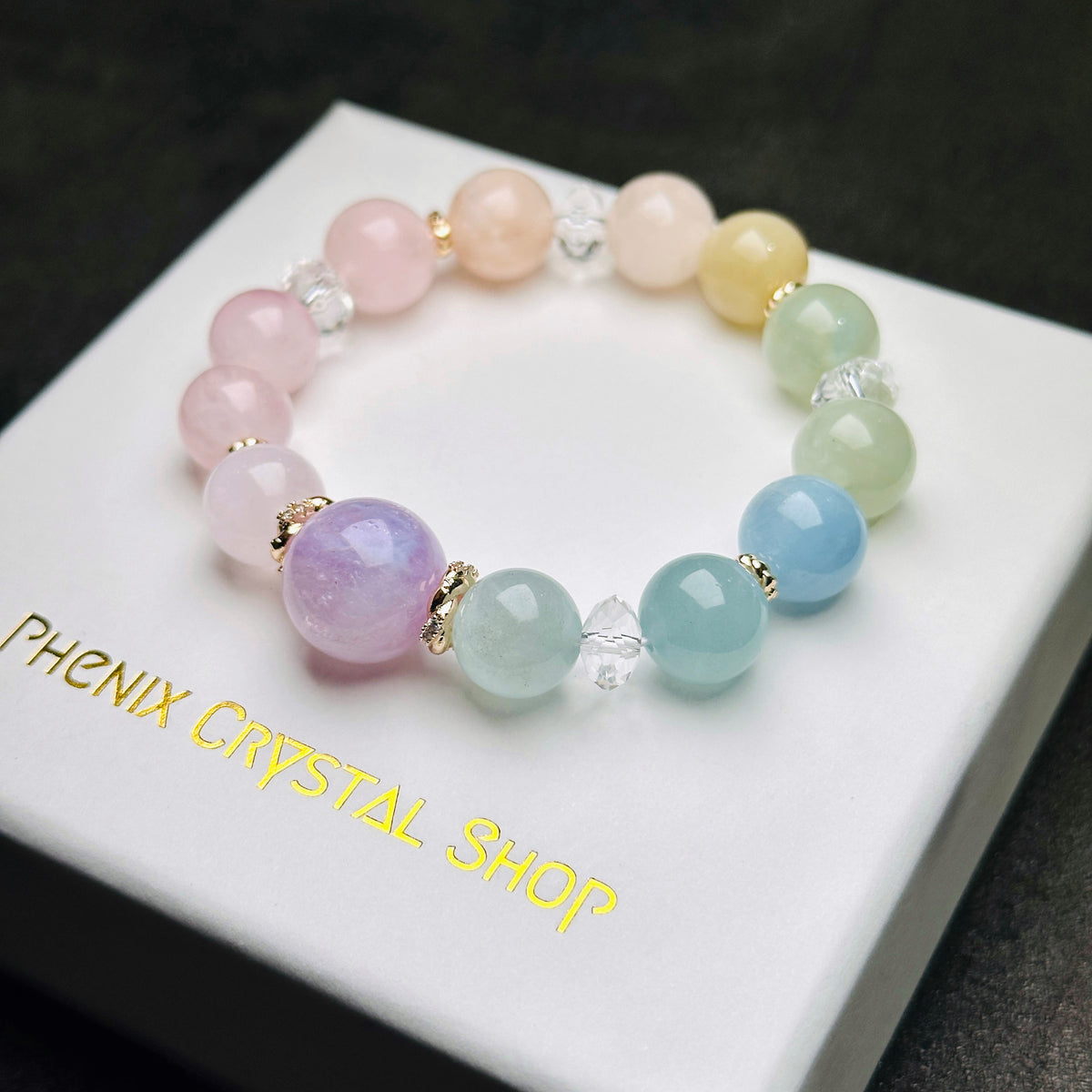 Morganite x Lavender Quartz 摩根石 x 紫玉晶共生 | 原礦 raw-crystal | 細節特寫 close up detail