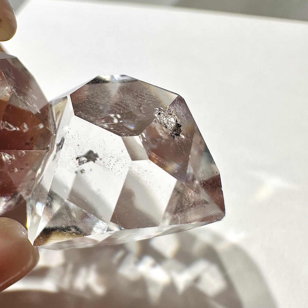 New York Herkimer Diamond 美國閃靈鑽 | 原礦 raw-crystal | 細節特寫 close up detail