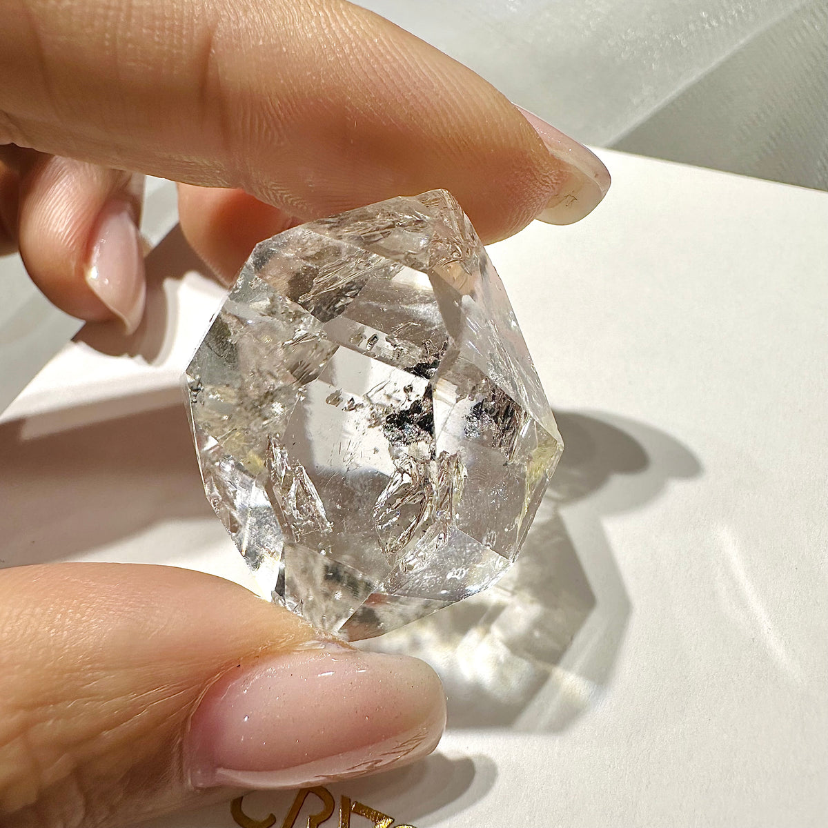 New York Herkimer Diamond 美國閃靈鑽 | 原礦 raw-crystal | 細節特寫 close up detail