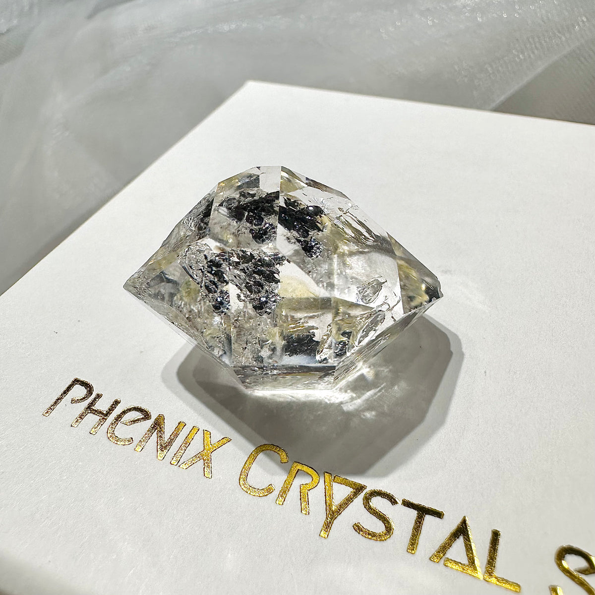New York Herkimer Diamond 美國閃靈鑽 | 原礦 raw-crystal | 紋理特寫 texture detail