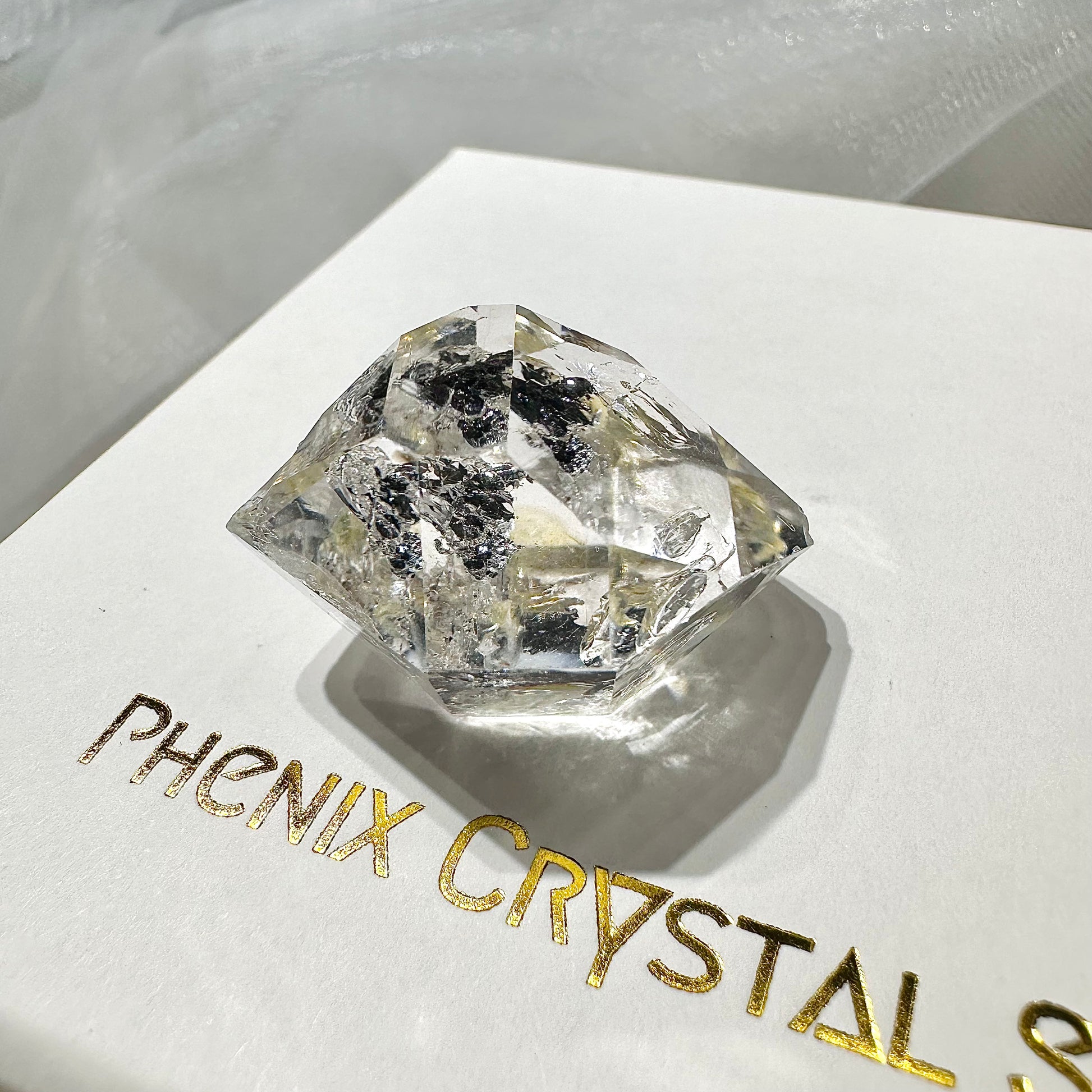 New York Herkimer Diamond 美國閃靈鑽 | 原礦 raw-crystal | 紋理特寫 texture detail