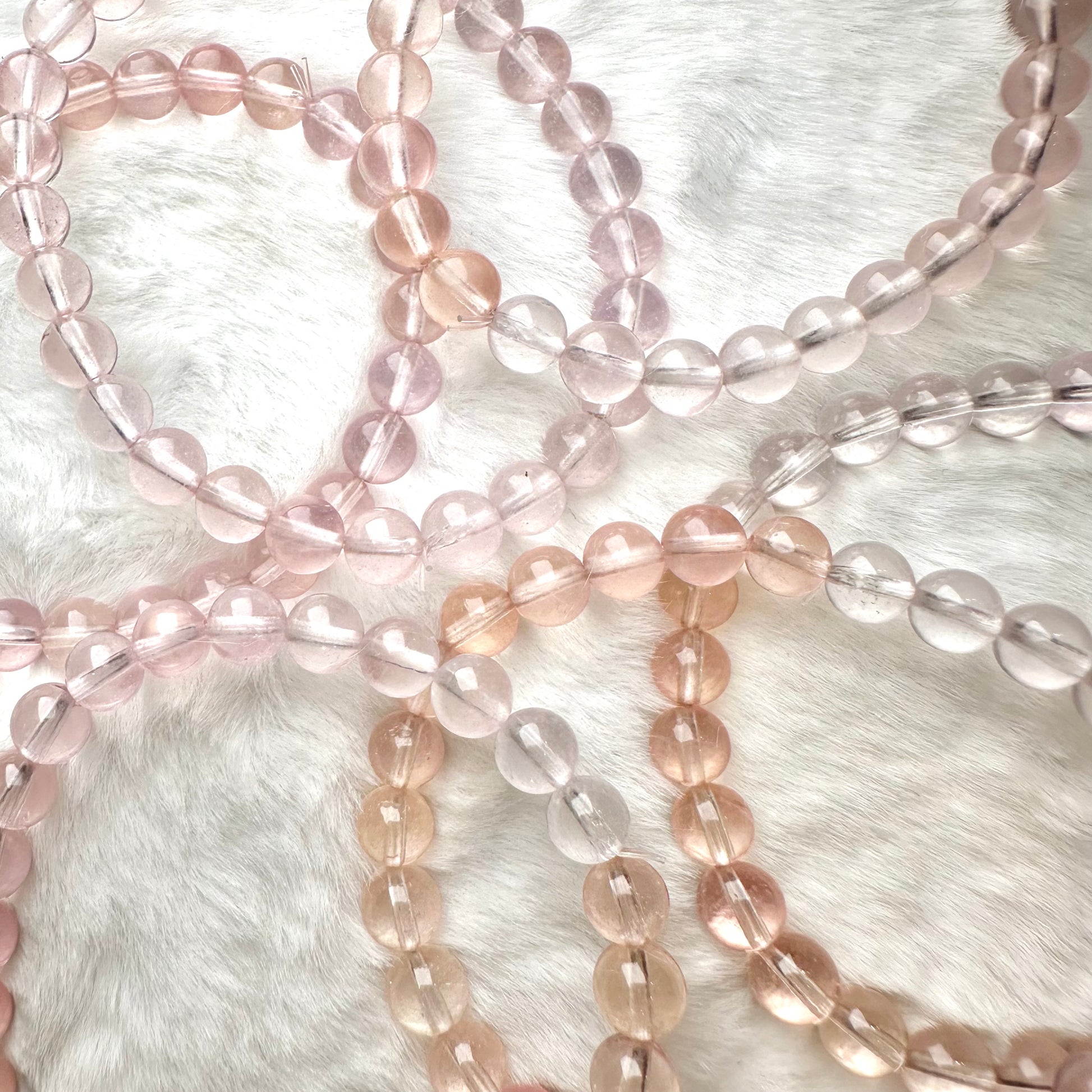 Pink Morganite 粉紅摩根石 | 原礦 raw-crystal | 紋理特寫 texture detail