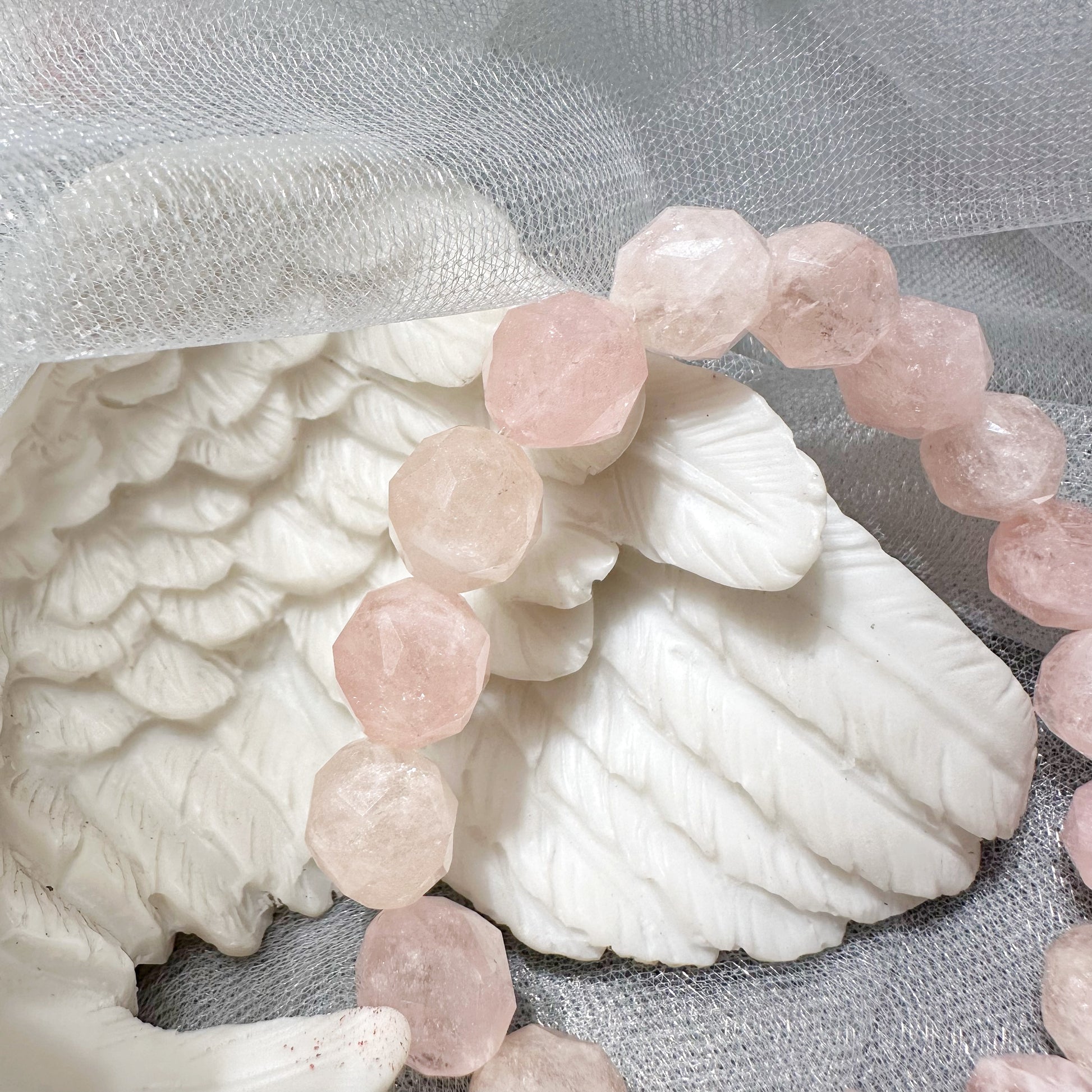 Pink Morganite Starcut 粉紅摩根石 | 星切水晶 star-cut-crystal | 細節特寫 close up detail