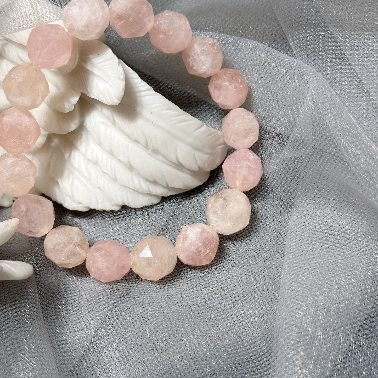 Pink Morganite Starcut 粉紅摩根石 | 星切水晶 star-cut-crystal | 紋理特寫 texture detail