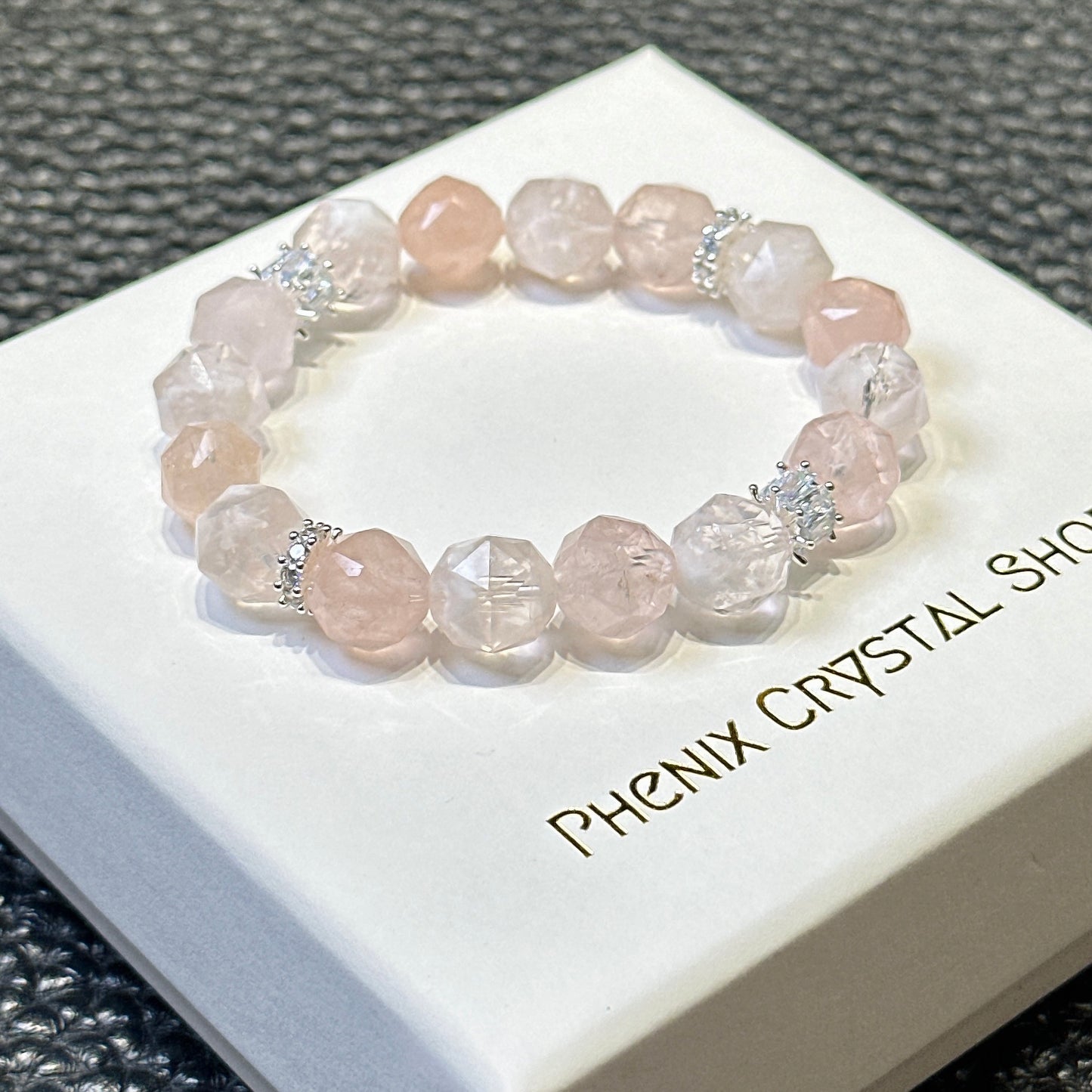 Pink Morganite x Sakura Rose Quartz 粉摩根石x粉晶x櫻花粉晶 | 原礦 raw-crystal | 細節特寫 close up detail