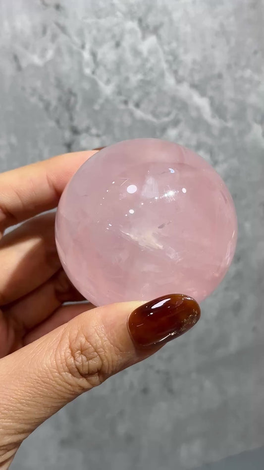 Rose Quartz Sphere 星光粉晶球 5.2cm
