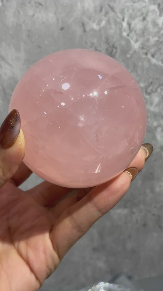 Rose Quartz Sphere 星光粉晶球 7.1cm