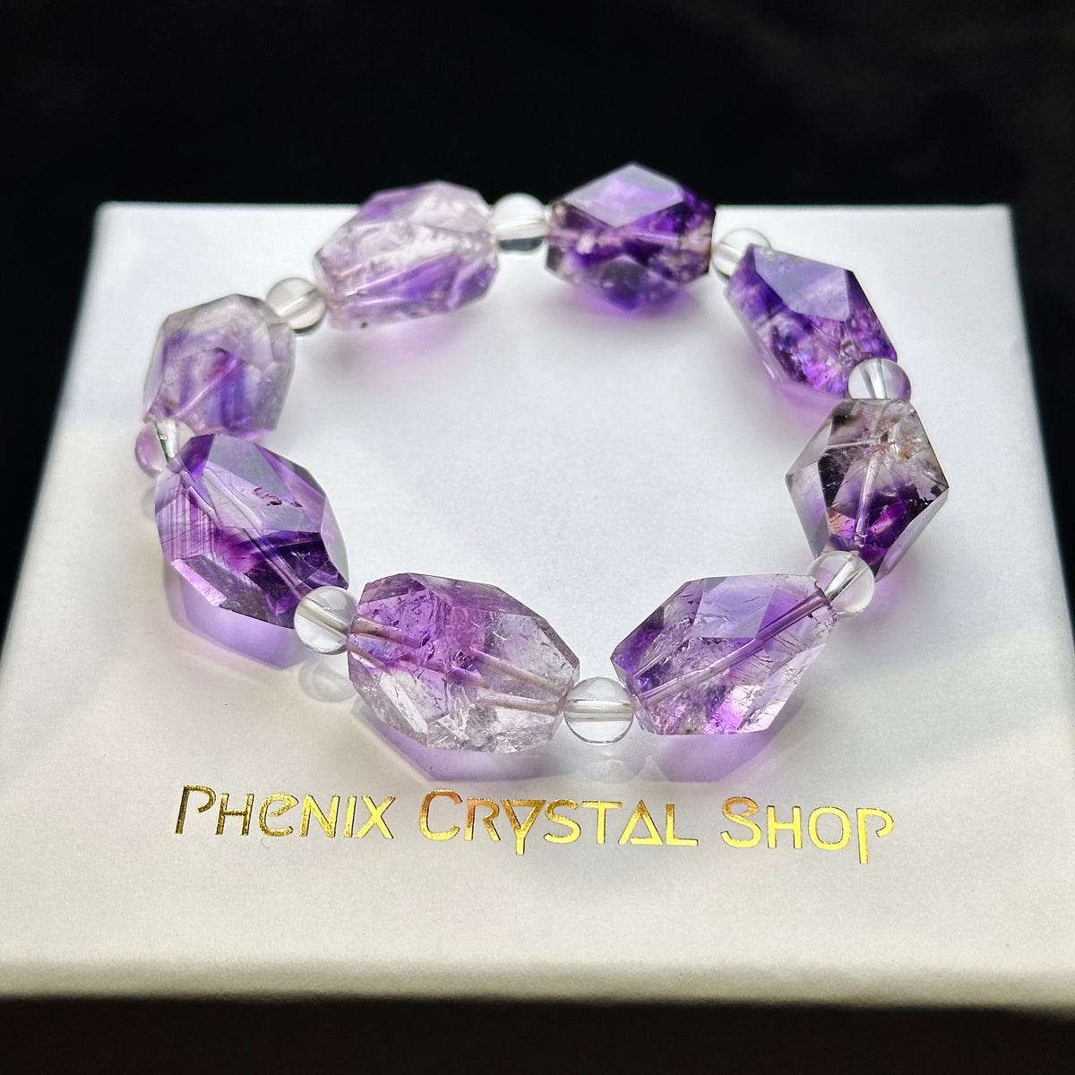 Purple Super Seven 紫超級七不規則手串 | 手串 bracelet | 正面圖 front view