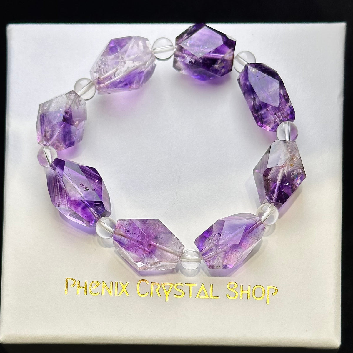 Purple Super Seven 紫超級七不規則手串 | 手串 bracelet | 側面角度 side angle