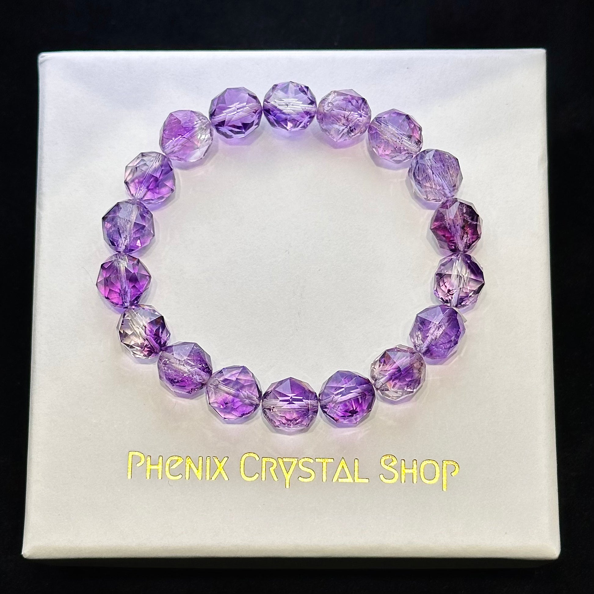 Purple Super Seven Starcut紫超級七手串 | 手串 bracelet | 側面角度 side angle