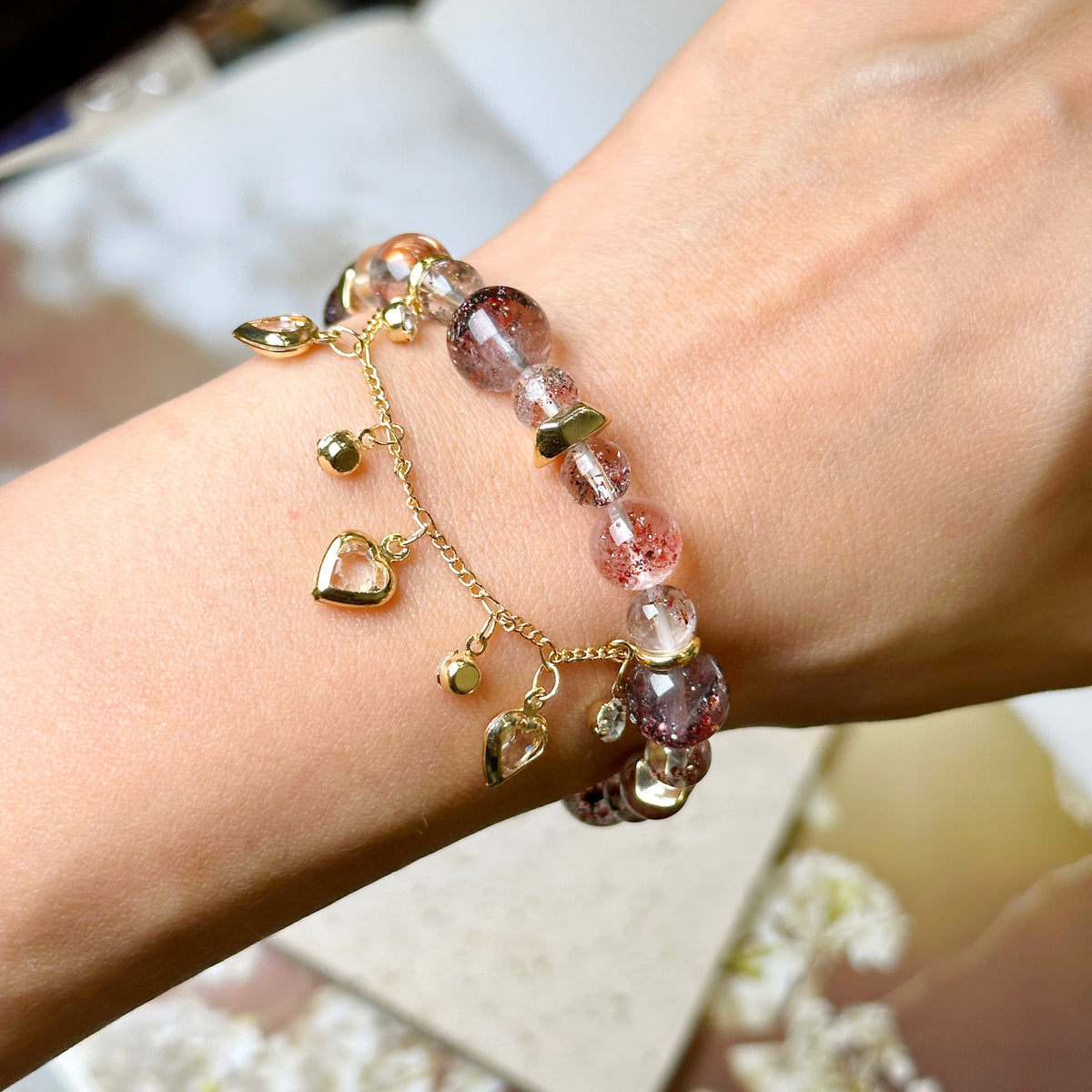 Red Super Seven Bracelet 紅超七設計手串 | 手串 bracelet | 整體圖 full piece view