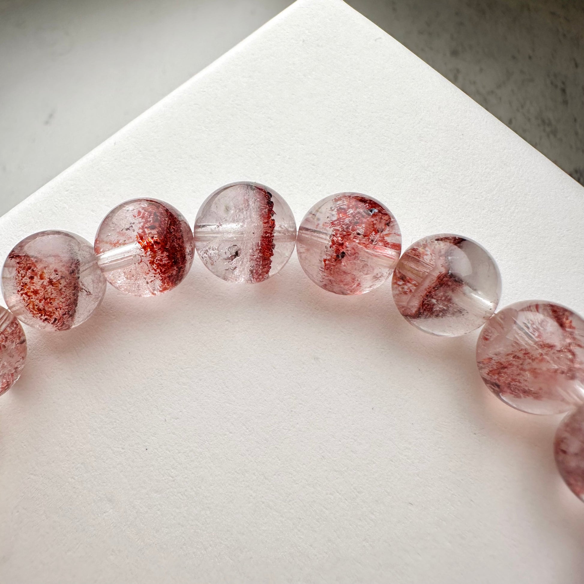 Red Super Seven 全紅超級七 | 原礦 raw-crystal | 紋理特寫 texture detail