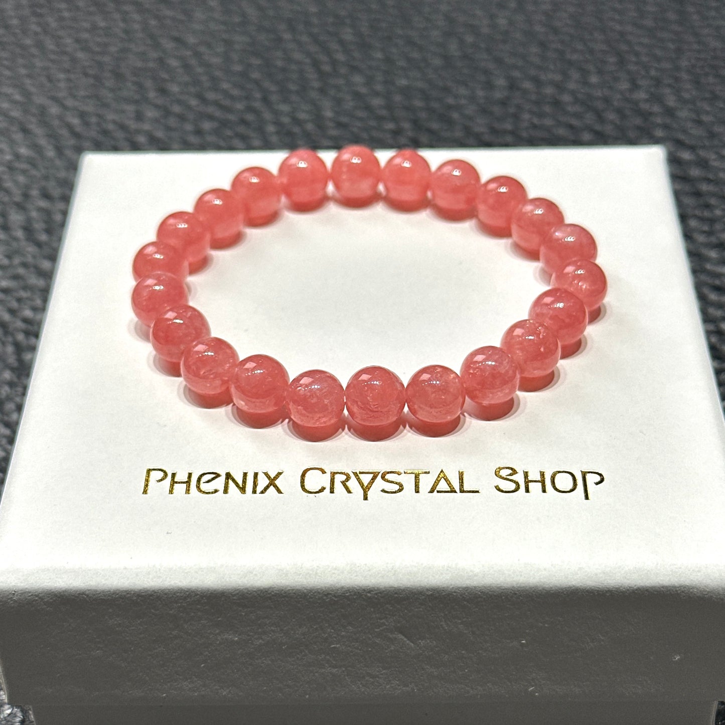 Rhodochrosite 冰種紅紋石 | 原礦 raw-crystal | 正面圖 front view