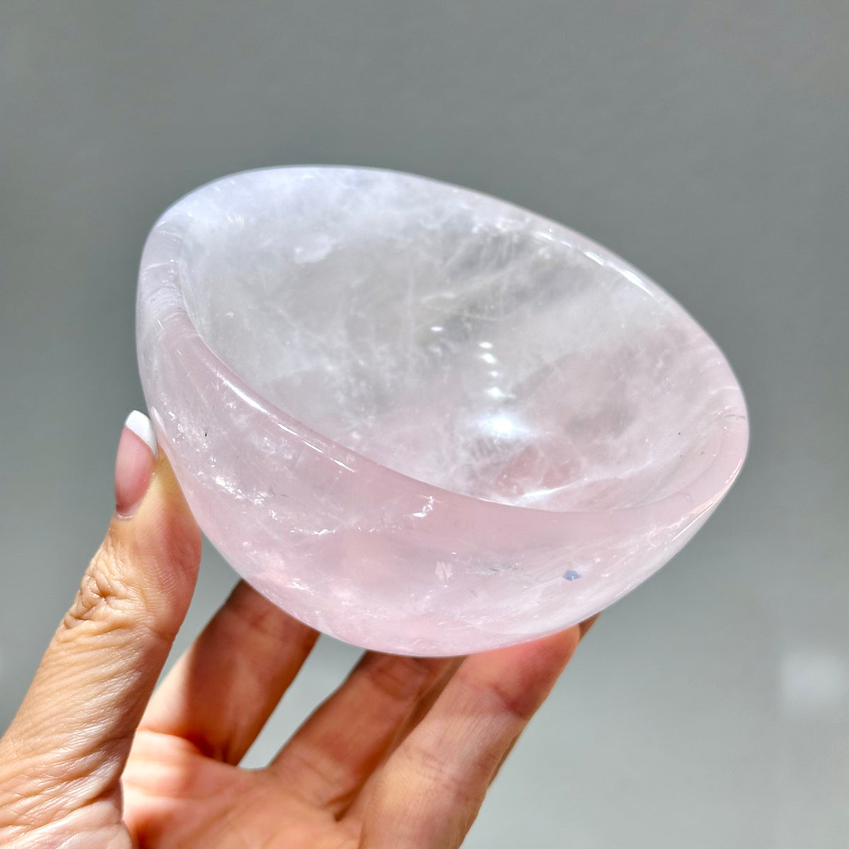 Rose Quartz Bowl 粉晶碗 | 碗 bowl | 側面角度 side angle