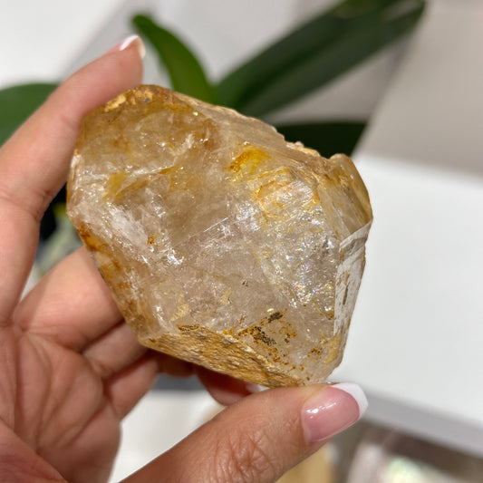 Skeleton Quartz 骸骨水晶 (01) | 原礦 raw-crystal | 正面圖 front view