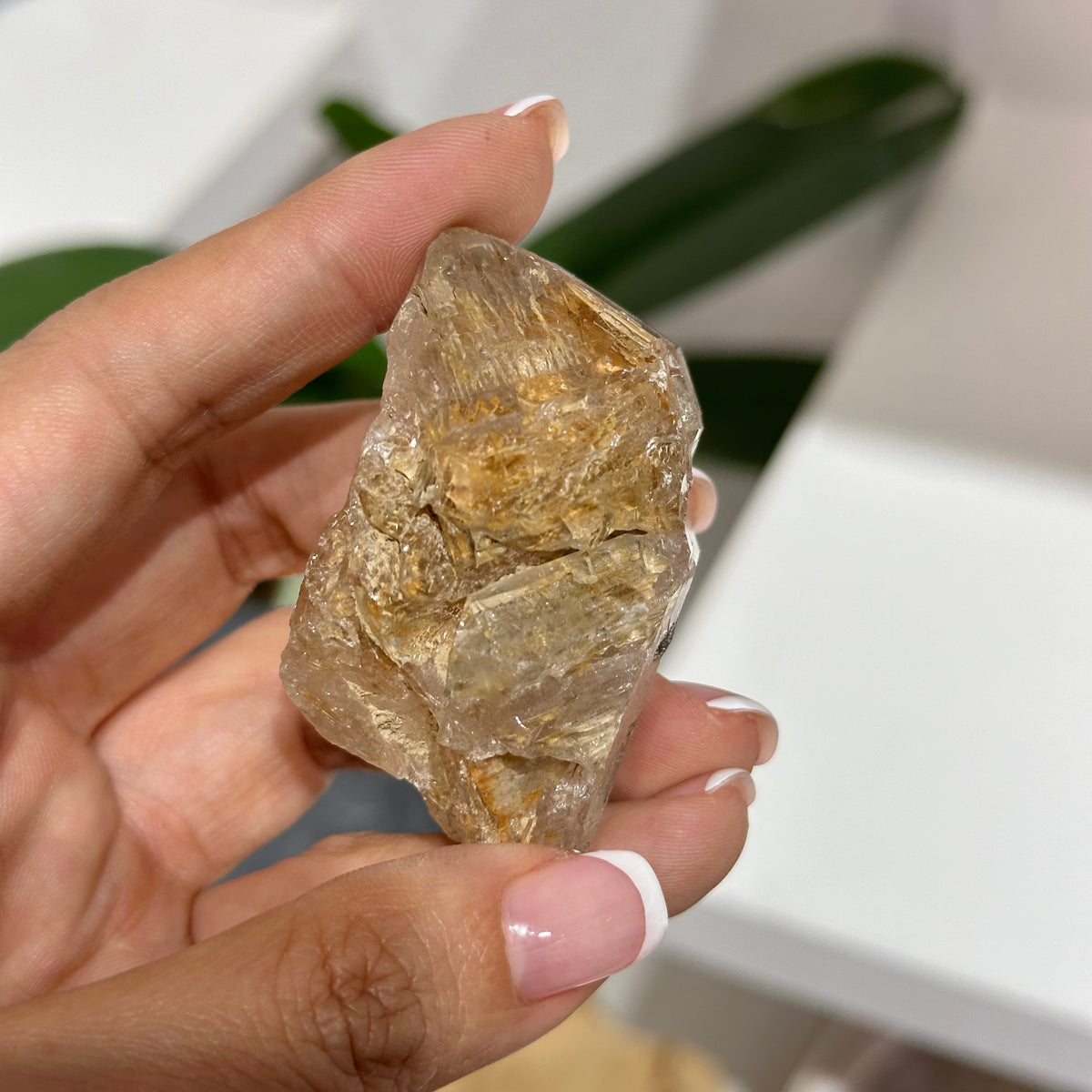 Skeleton Quartz 骸骨水晶 (02) | 原礦 raw-crystal | 正面圖 front view