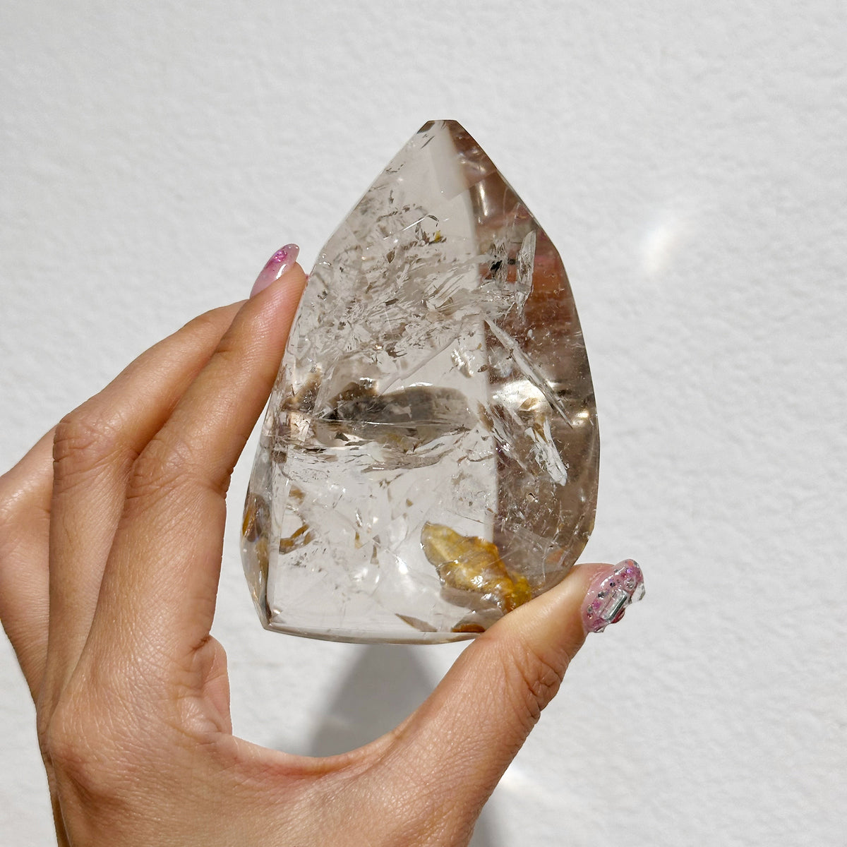 Smoky Quartz Free Form 茶晶隨形擺件 | 擺件 decor-piece | 正面圖 front view