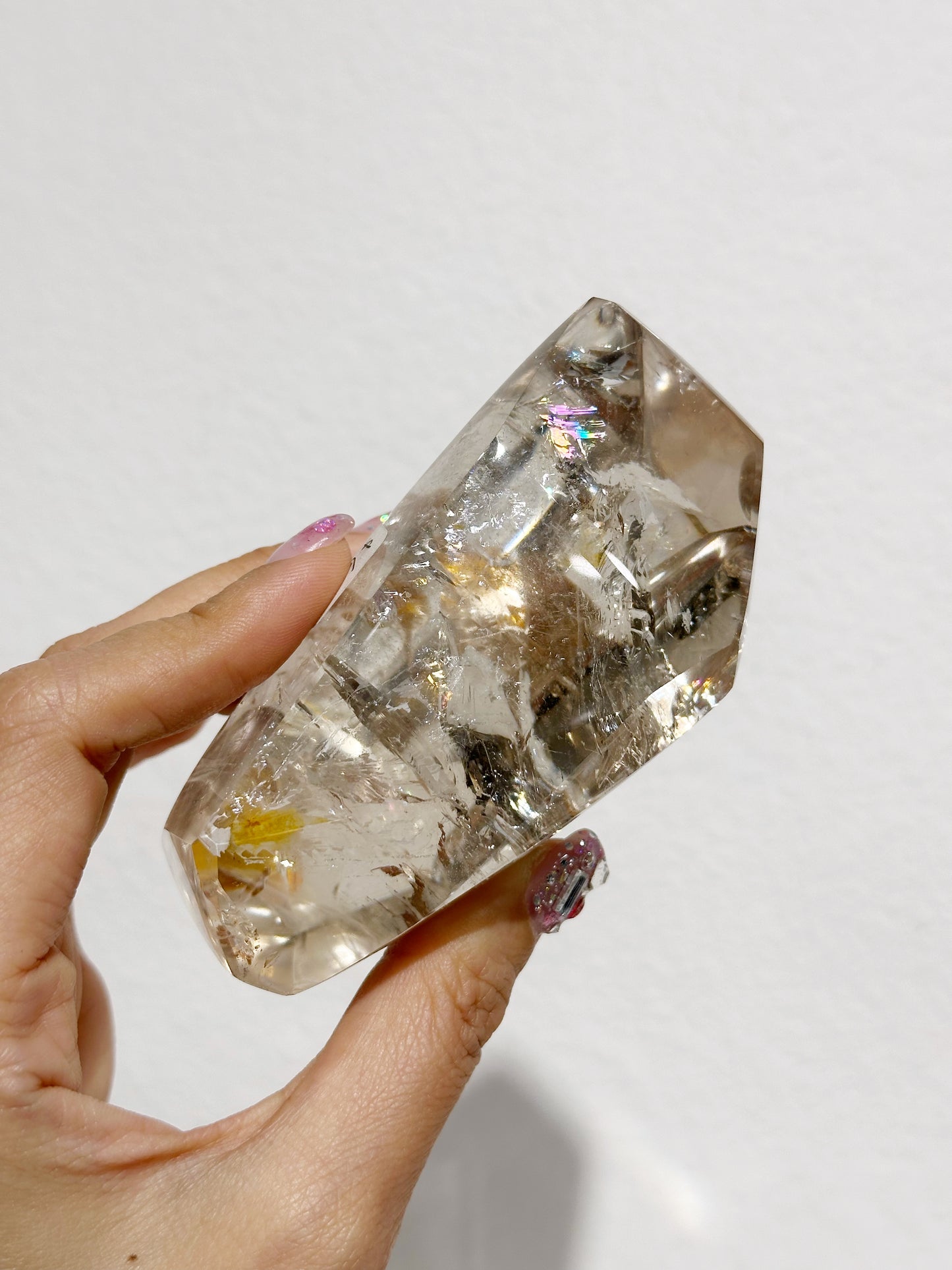 Smoky Quartz Free Form 茶晶隨形擺件 | 擺件 decor-piece | 側面角度 side angle