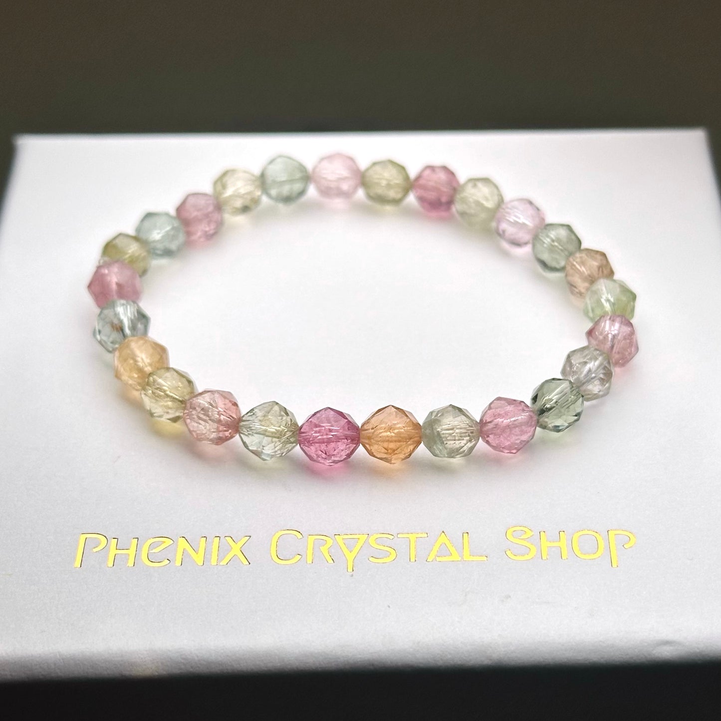 Starcut Candy Tourmaline 星切糖果碧璽 | 星切水晶 star-cut-crystal | 側面角度 side angle