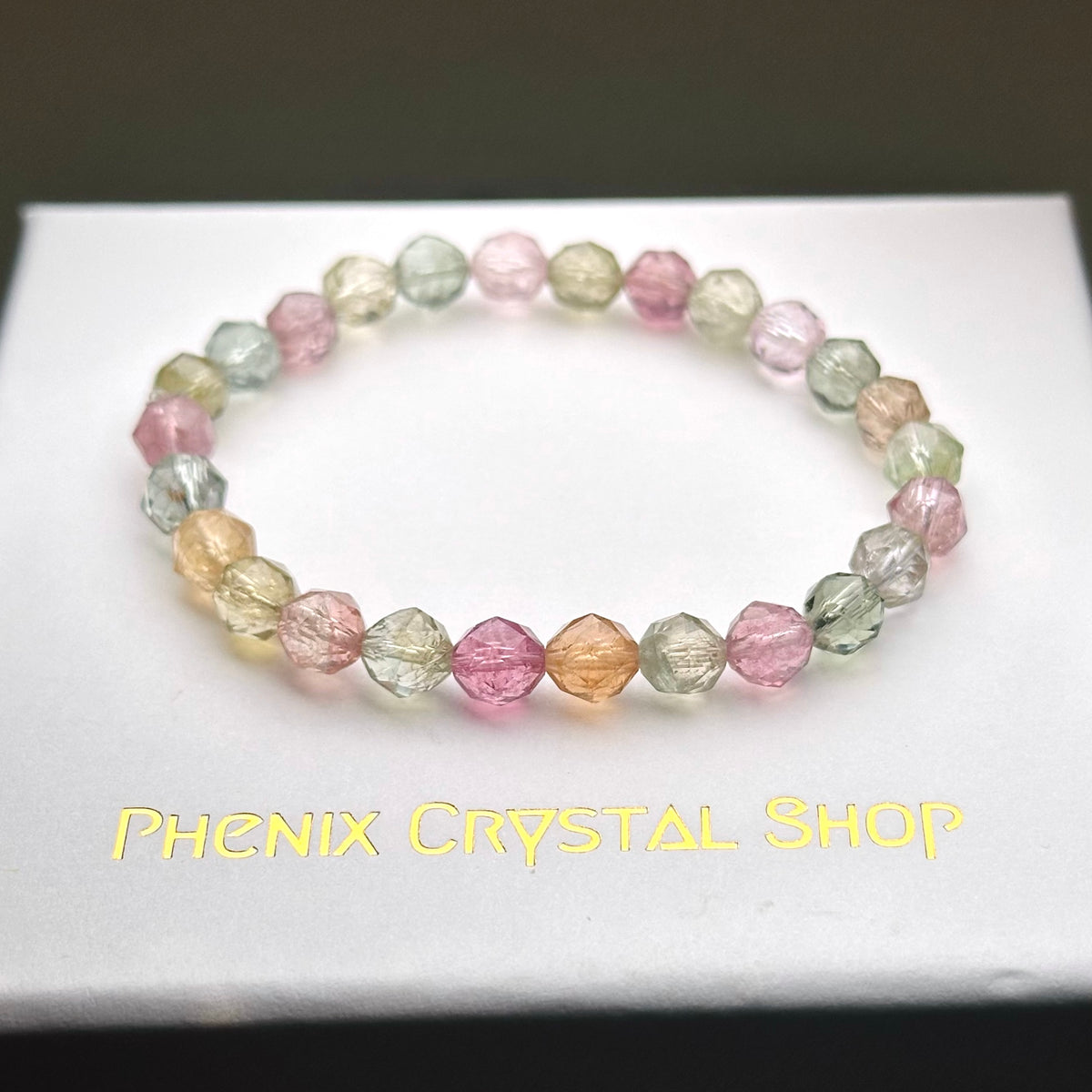 Starcut Candy Tourmaline 星切糖果碧璽 | 星切水晶 star-cut-crystal | 側面角度 side angle