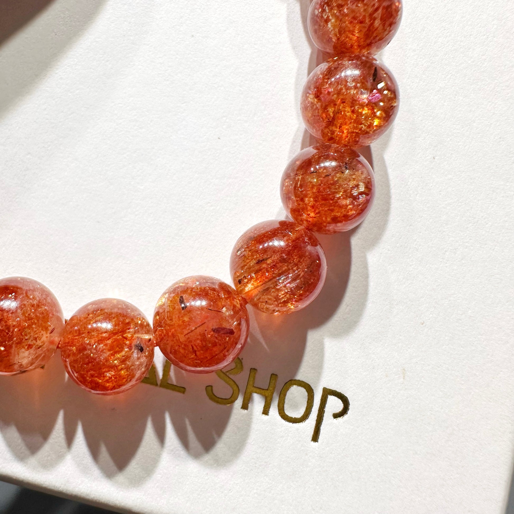 Sunstone Bracelet 金太陽手串 | 手串 bracelet | 側面角度 side angle