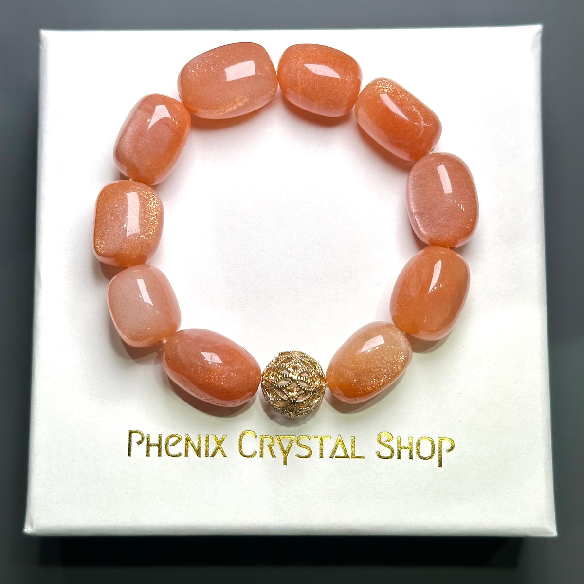 Sunstone Irregular 太陽石隨形手串 | 手串 bracelet | 細節特寫 close up detail