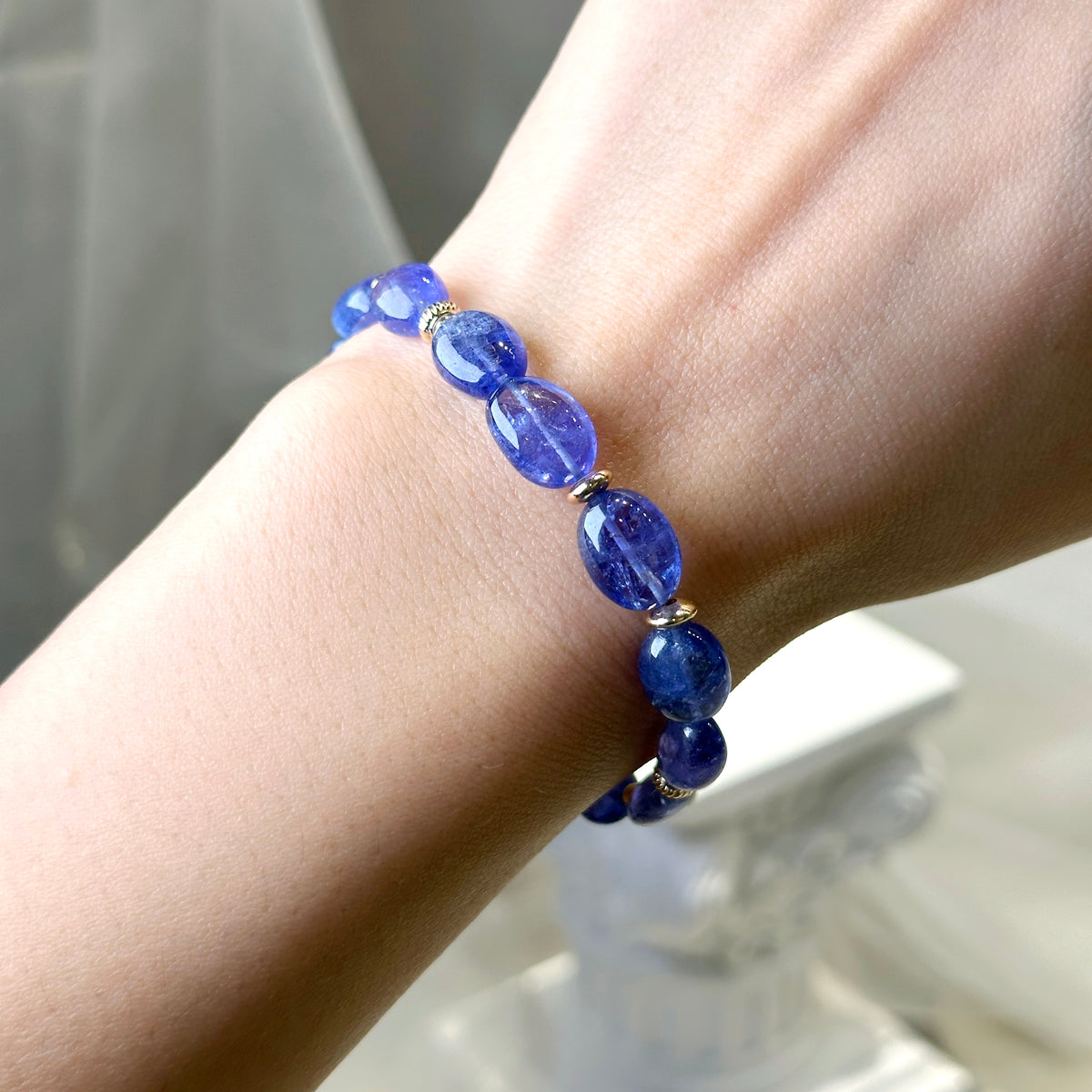 Tanzanite Bracelet 坦桑石橢圓形手鏈 | 手串 bracelet | 整體圖 full piece view