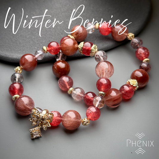 Winter Berries Bracelet 冬日莓子手串 | 手串 bracelet | 正面圖 front view