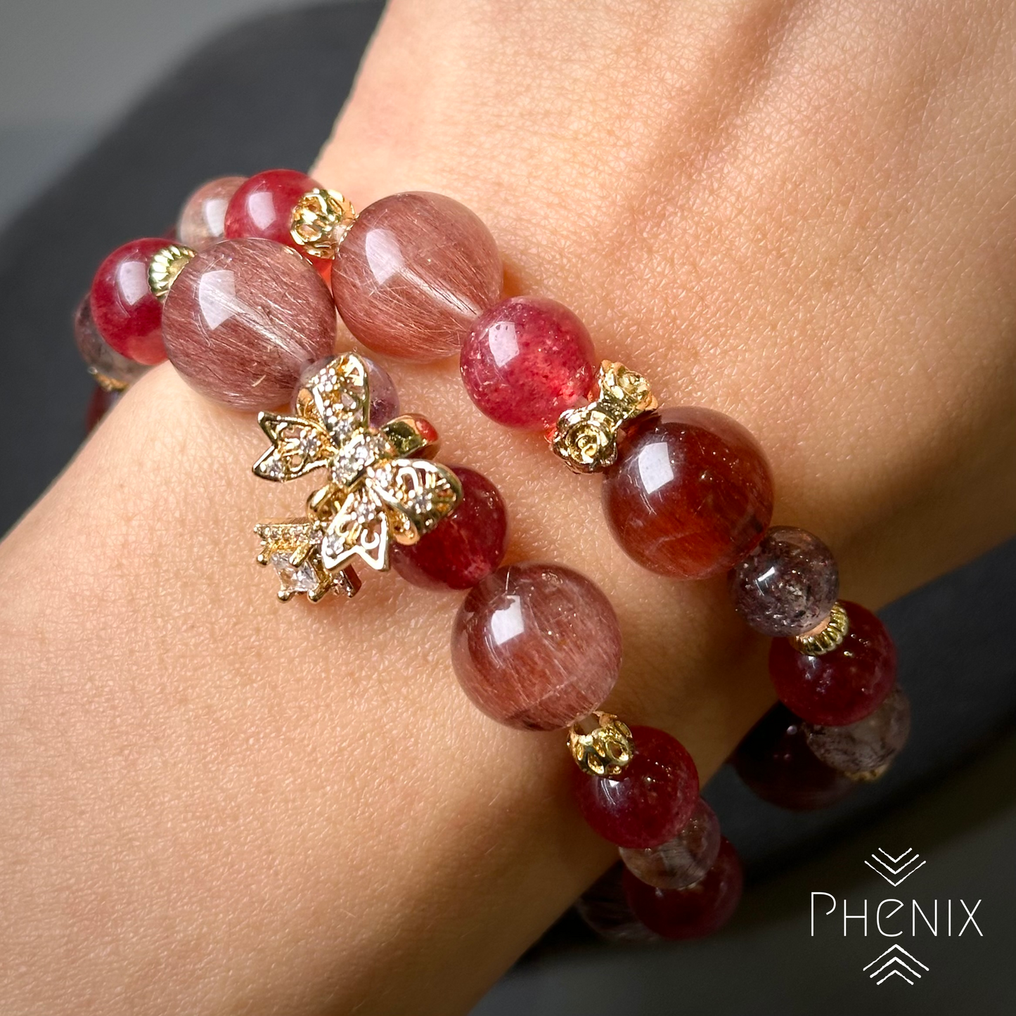 Winter Berries Bracelet 冬日莓子手串 | 手串 bracelet | 整體圖 full piece view